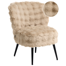 Armchair VOSS Faux Fur Beige