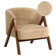 Armchair SKEI Faux Fur Beige