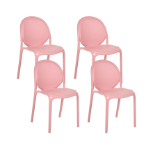 Set of 4 Garden Chairs BRUGNELLO Pink
