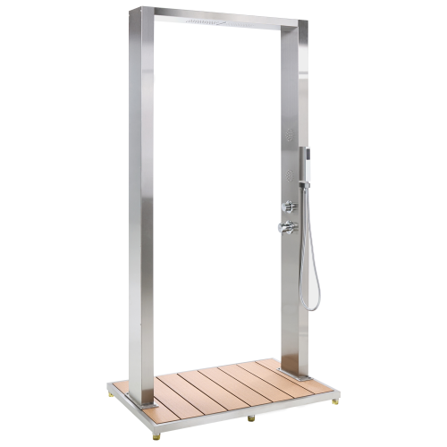 Beliani Freestanding Outdoor Shower SURAMA Silver