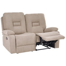 Manual Recliner Sofa 2 Seater BERGEN Fabric Taupe
