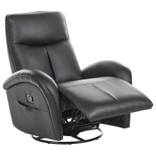 Rocking Recliner Chair DANAE Swivel Faux Leather Black