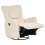 Beliani Rocking Recliner Chair REA Swivel Chenille Light Beige 1