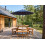Beliani Picnic Table with Benches CAPARCOTTA Fir Wood Light Brown 2