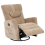 Beliani Rocking Recliner Chair REA Swivel Chenille Light Brown 1
