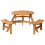 Beliani Picnic Table with Benches CAPARCOTTA Fir Wood Light Brown 4