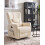 Beliani Rocking Recliner Chair REA Swivel Chenille Light Beige 2