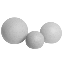 Set of 3 Outdoor LED Ball Lamps DILLONS with Remote Light Grey