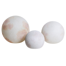 Set of 3 Outdoor LED Ball Lamps LUNICE with Remote Off-White