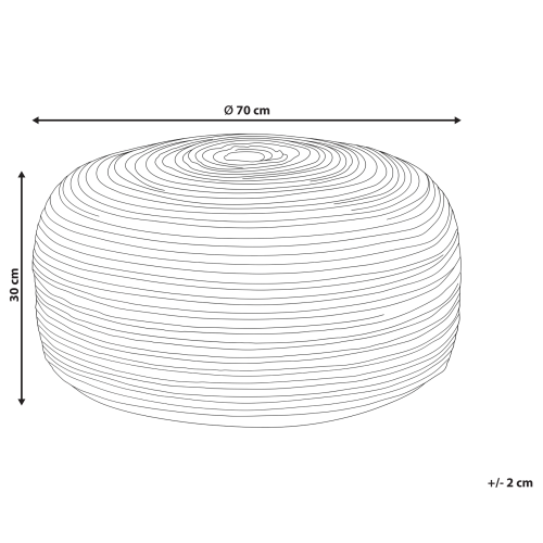 Beliani Pouffe JUTUR Jute Beige 2