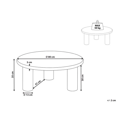 Beliani Coffee Table ITASCA Off-White 2