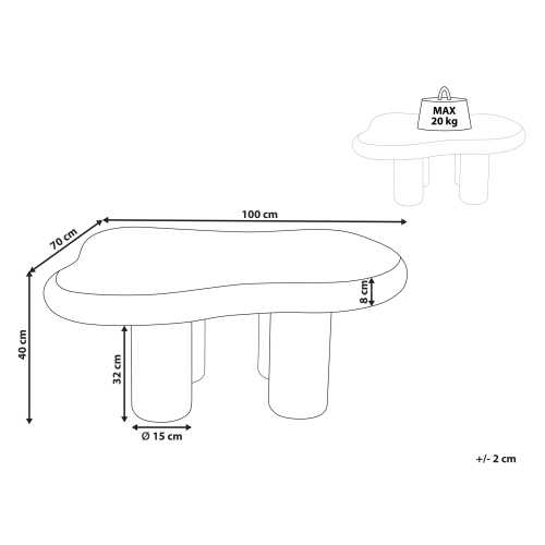 Beliani Coffee Table ONDLE Black 2