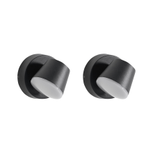 Set of 2 Outdoor LED Wall Lights SALAS Black