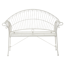Garden Bench GUALEA 130 cm Metal Off-White