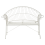 Beliani Garden Bench GUALEA 130 cm Metal Off-White 1