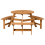 Beliani Picnic Table with Benches CAPARCOTTA Fir Wood Light Brown 1