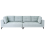 Beliani Sofa 4 Seater YURI Chenille Light Blue 1
