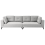 Beliani Sofa 4 Seater YURI Faux Linen Grey 1