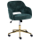 Beliani Desk Chair EMBER Chenille Dark Green 1