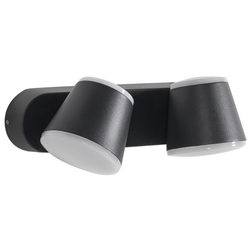 Beliani Outdoor LED Wall Light TENORIO Black