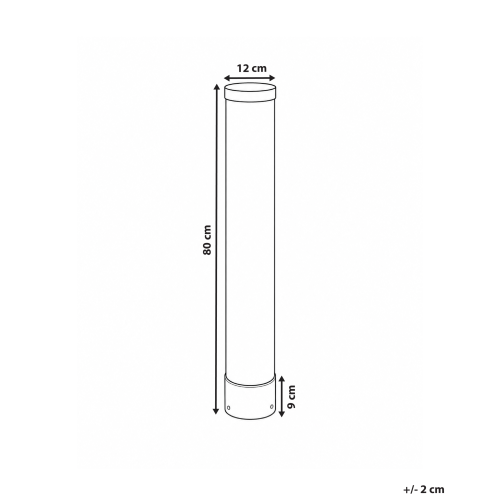 Beliani Outdoor LED Bollard Lamp MANOL Black 2