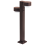 Beliani Outdoor LED Bollard Lamp TORDERA Brown 4