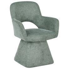 Dining Chair Swivel VALLBY Fabric Dark Green