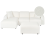 Beliani Modular Corner Sofa 3 Seater HEDE with Ottoman Boucle White Right Hand 1