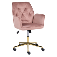 Desk Chair CELARA Velvet Pink