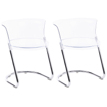 Set of 2 Dining Chairs OSHKOSH Transparent