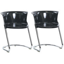 Set of 2 Dining Chairs OSHKOSH Black