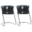 Beliani Set of 2 Dining Chairs OSHKOSH Black 1