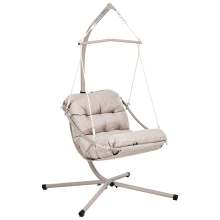 Hanging Chair with Stand ALGHERO Metal Beige