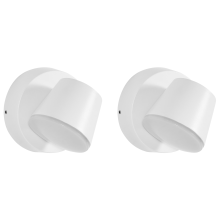 Set of 2 Outdoor LED Wall Lights SALAS White