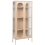 Beliani Glass Display Cabinet FOXTON 80 cm Metal Beige 1