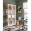 Beliani Glass Display Cabinet FOXTON 80 cm Metal Beige 2