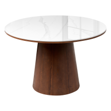 Dining Table WYLIE Dark Ash Wood 120 cm 120 cm