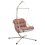 Beliani Hanging Chair with Stand ALGHERO Metal Brown 1