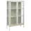 Beliani Glass Display Cabinet NASH 90 cm Metal Light Beige 1