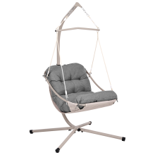 Hanging Chair with Stand ALGHERO Metal Grey