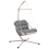 Beliani Hanging Chair with Stand ALGHERO Metal Grey 1