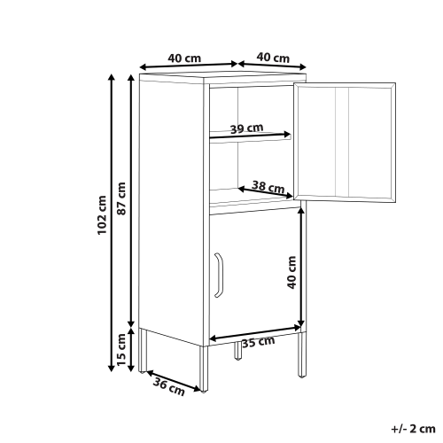 Beliani Storage Unit HURON Metal Beige 2