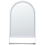 Beliani LED Bathroom Mirror VALOUZE 61 cm 100 cm with Shelf Silver 1
