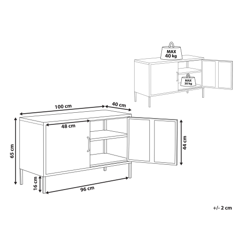 Beliani Storage Unit URIA Metal Beige 2