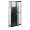 Beliani Glass Display Cabinet GLEORA Metal Black 1