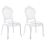 Beliani Set of 2 Dining Chairs VERMONT Transparent 1