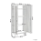 Beliani Glass Display Cabinet GLEORA Metal Black 3