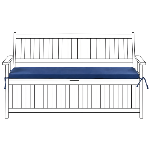 Beliani Bench Seat Pad Cushion SOVANA 148 x 45 cm Blue