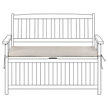 Bench Seat Pad Cushion SOVANA 108 x 45 cm Beige
