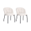 Beliani Set of 2 Dining Chairs MESA Fabric Light Beige 1